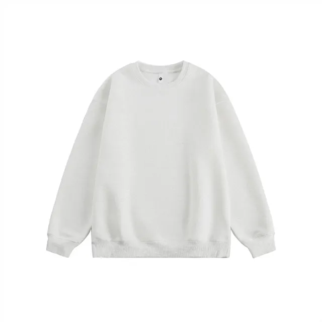 Autumn New Long sleeved T shirt Loose Couple's Tops Sweater White Flower Gray - Shop at LoveMi