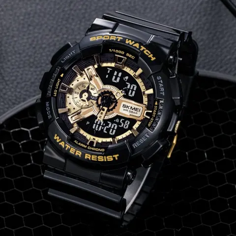 Classic Black Gold Sports Fashion Double Display Student Electronic
