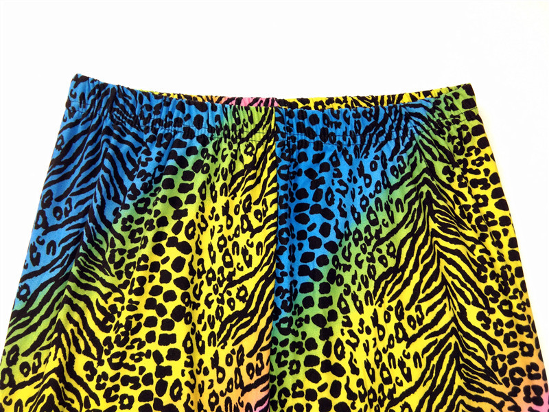 Title 15, Leggings femininas com estampa de leopardo neon...