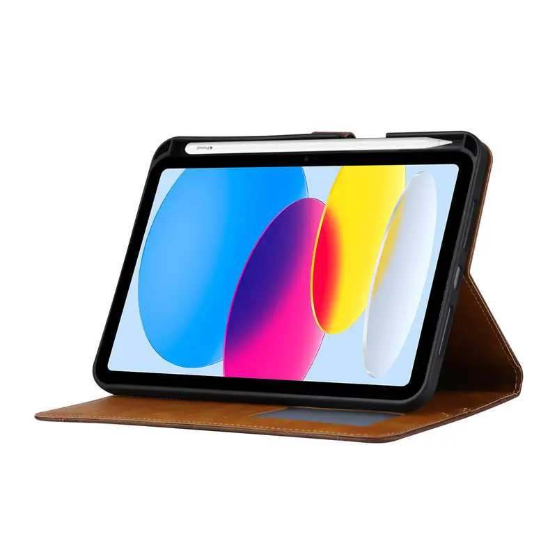 Classic Kneading Leather Business Flip Sleep Protective Cover
