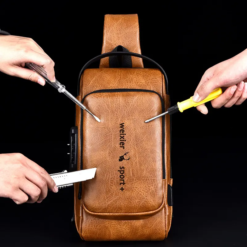 Retro Hong Kong Style Shoulder Messenger Bag for Men