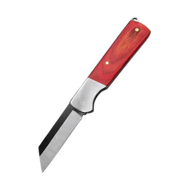 Stainless Steel Wooden Handle Pruning Grafting Garden Fruit Tree Cutting Tool Outdoor Foldable And Portable Fruit Knife Oblique Head Grafting Knife - Shop at LoveMi