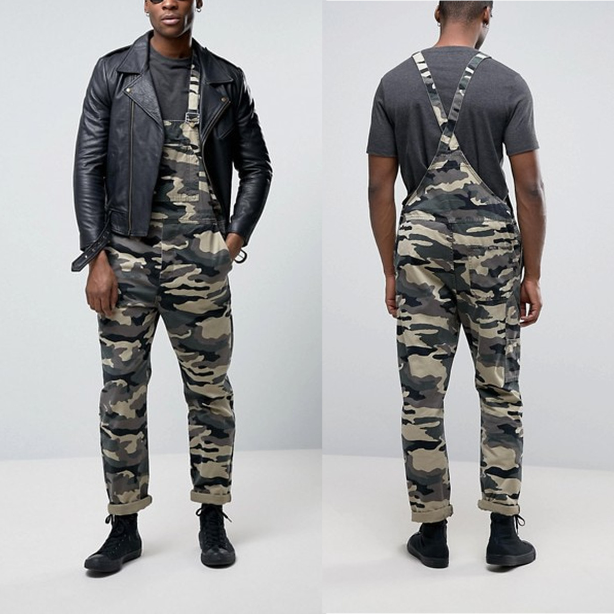 Title 2, Camouflage lange overall met bandjes, perfect v...