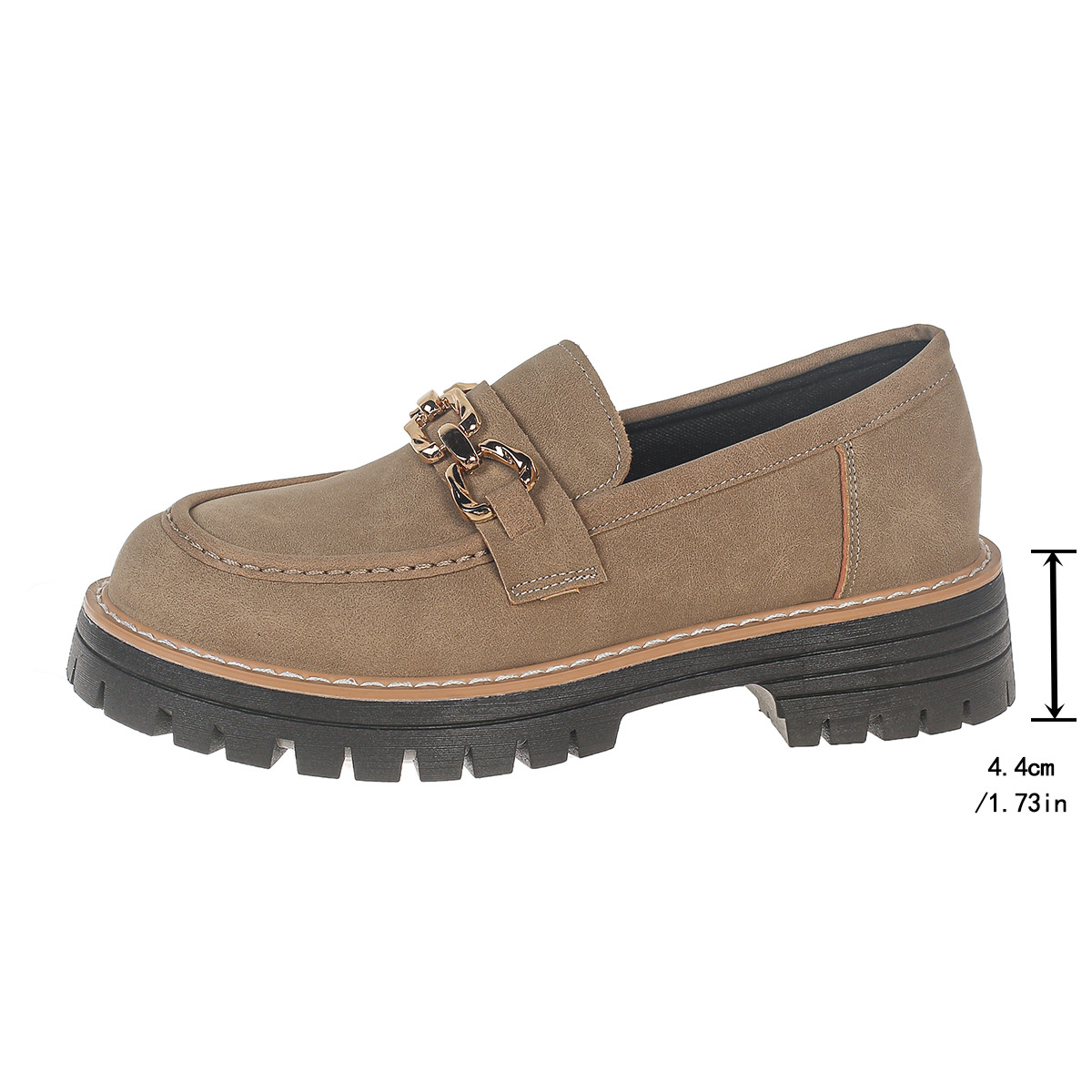 Chunky heel detail and outsole close-up