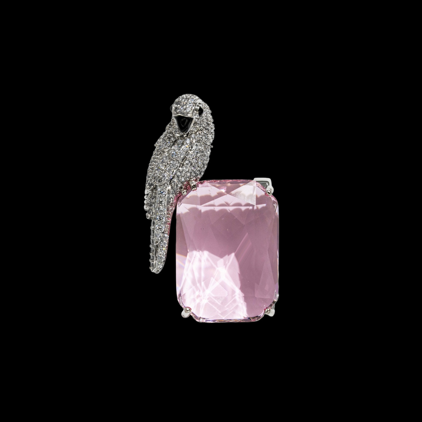 Crystal Parrot Brooch
