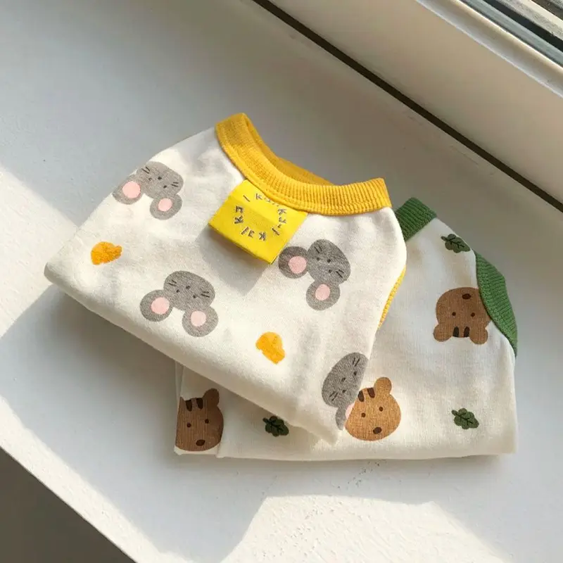 Full Printed Collar Lable Vest Small And Medium-sized Dogs Teddy Two-legged Pet Clothes