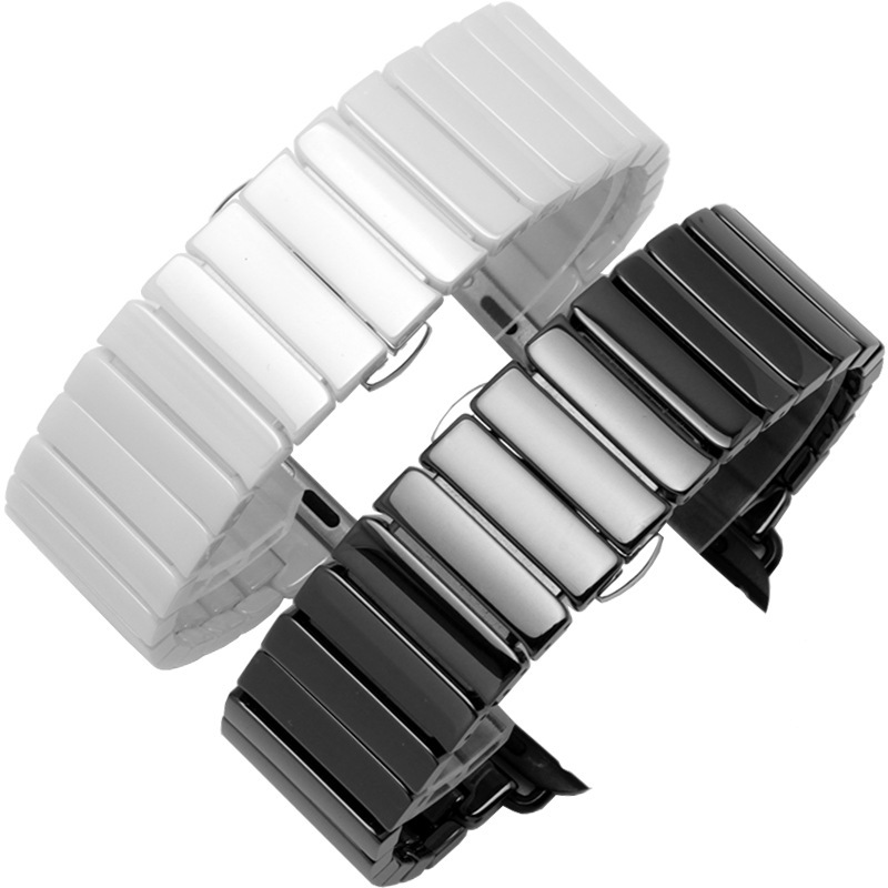 Black And White Ceramic Watch Strap