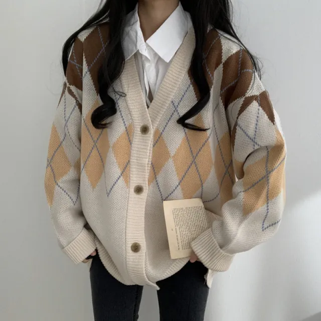 Spring Knitted Cardigan For Women Apricot - Shop at LoveMi