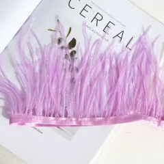 Decorative Feather Cloth Strip DIY Clothing Sccessories - 42 Light Purple - View 1