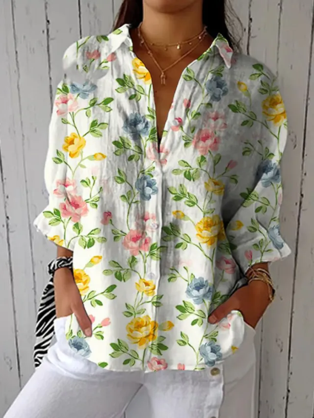 Women's European And American Fashionable Floral Pattern Printed 3D Shirt Style 09 - Shop at LoveMi
