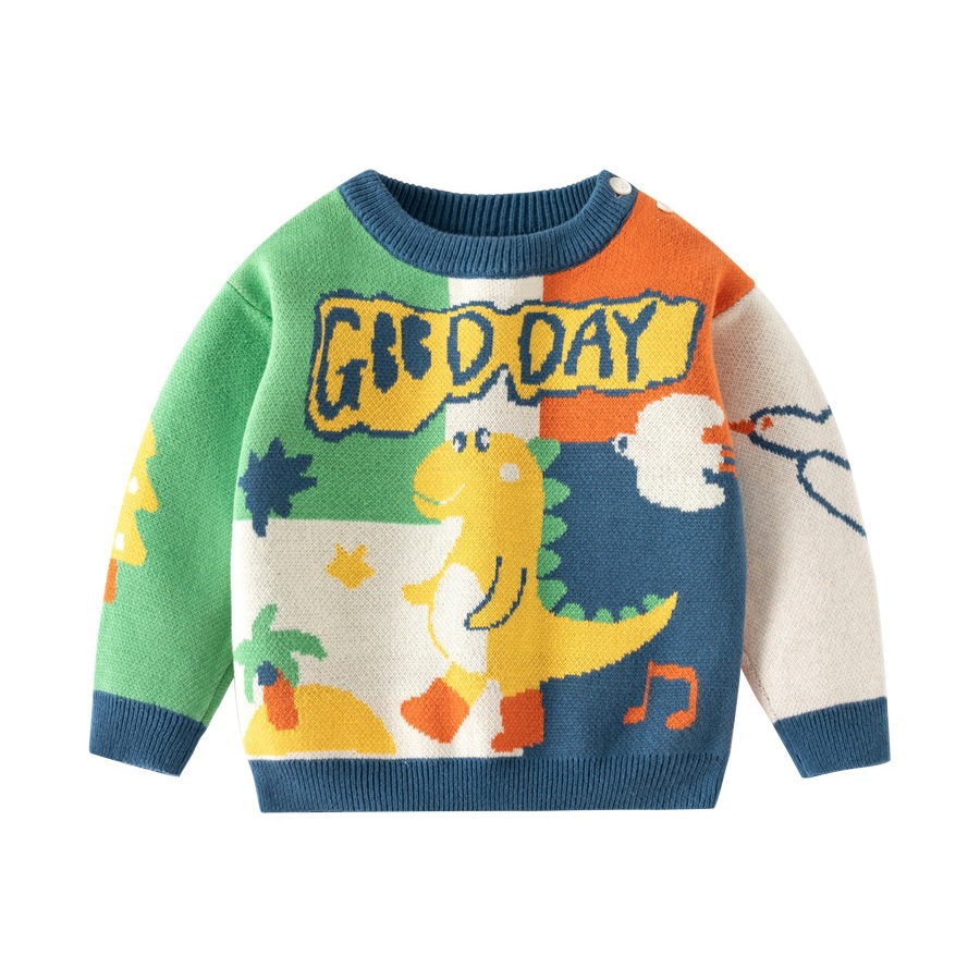 AutumnWinter Pure Cotton Knitted Korean-Style Boys Sweater — foto 3