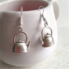 Teapot Earrings Ear Hook Kettle Gourmet Coffee Lovers Barista Foreign Trade - Teapot Earrings - View 1