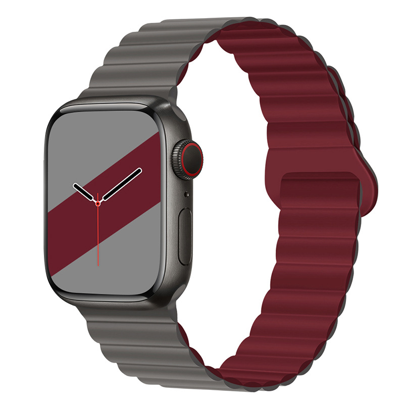 Gray With Wine Red