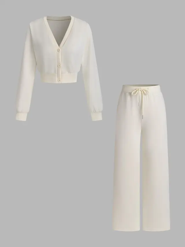 Women's Casual And Comfortable Sports Long sleeved Button Coat Apricot - Shop at LoveMi
