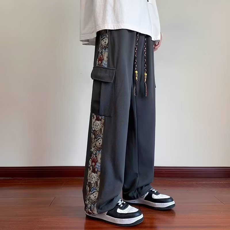 Straight Casual Trousers Men's Loose Oversized Track Pants
