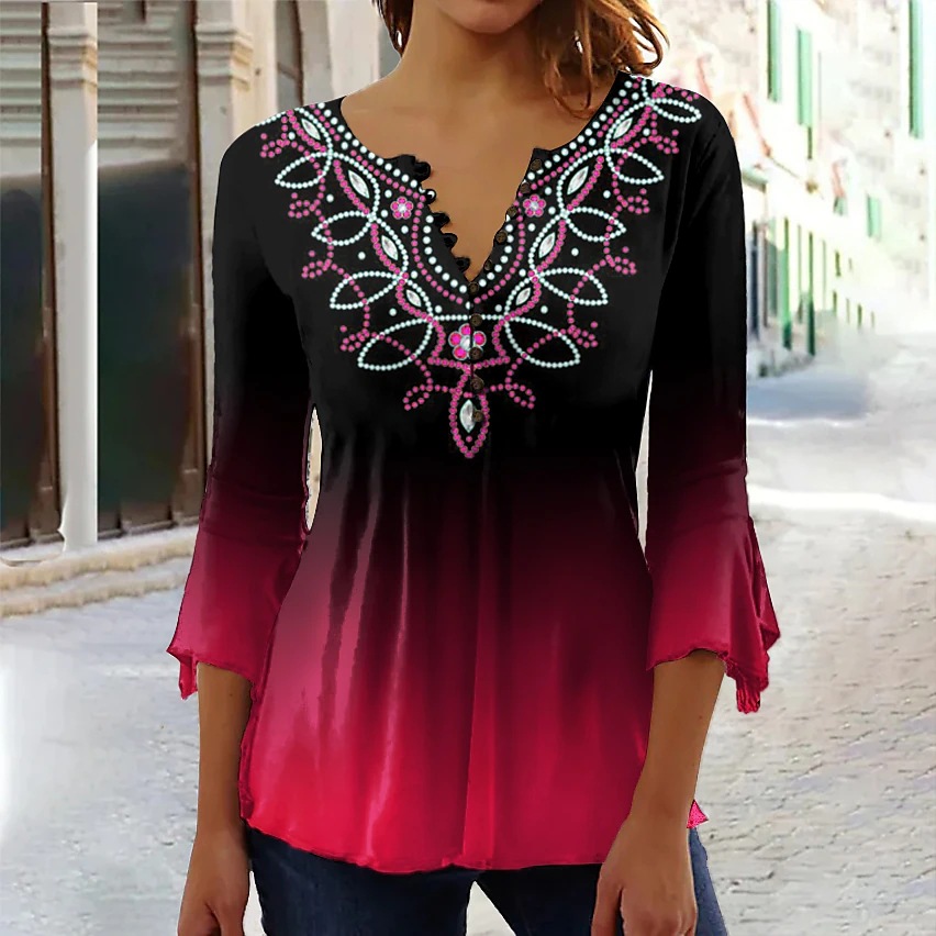 Women's Flare Sleeve Underwear Blouse