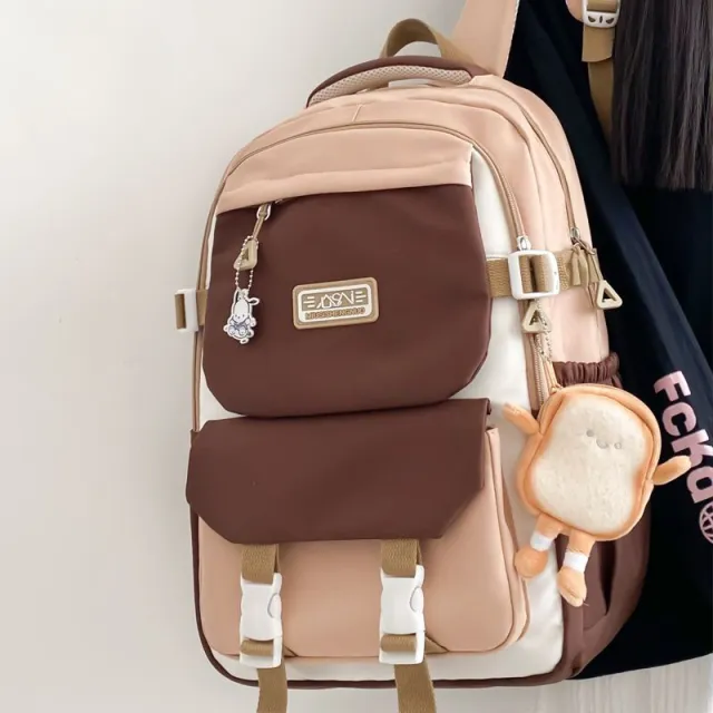 High School Student Versatile Mori Schoolbag Female Khaki - Shop at LoveMi