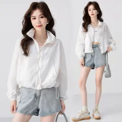 Small Short Breathable Outdoor Anti-mosquito Wear Top - White - View 1