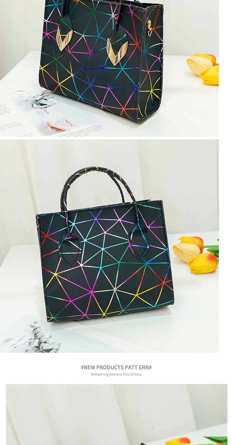 Title 7, Kleine Damen Magic Color Rhombus Handtasche Sti...