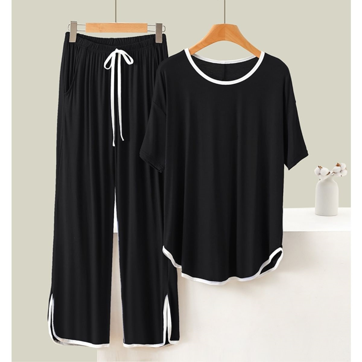 Thin Short-sleeved Trousers Home Wear Pajamas Two-piece Set