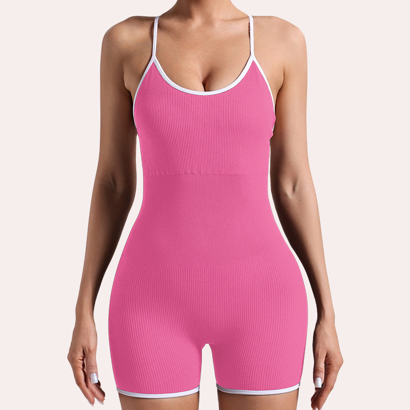 Women's Back-Cross Yoga One-Piece Shorts