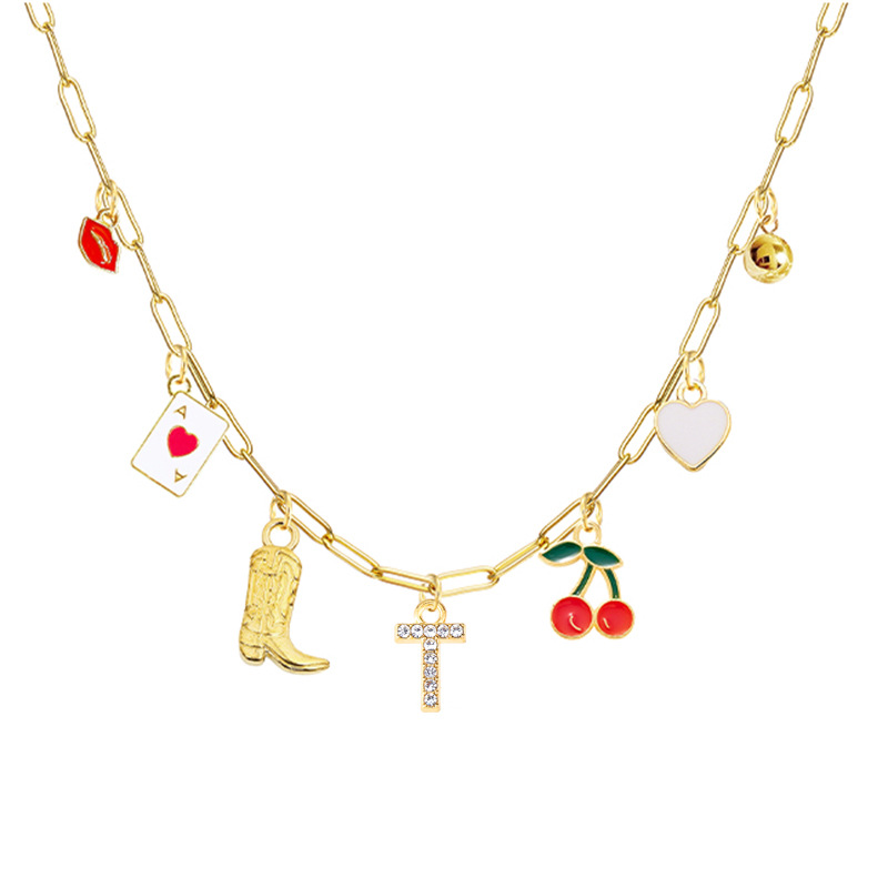 European And American New Diamond 26 Letter Necklace