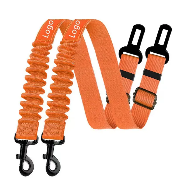 Pet Seat Belt Car Dog Explosion proof Hand Holding Rope Orange 1Pcs - Shop at LoveMi