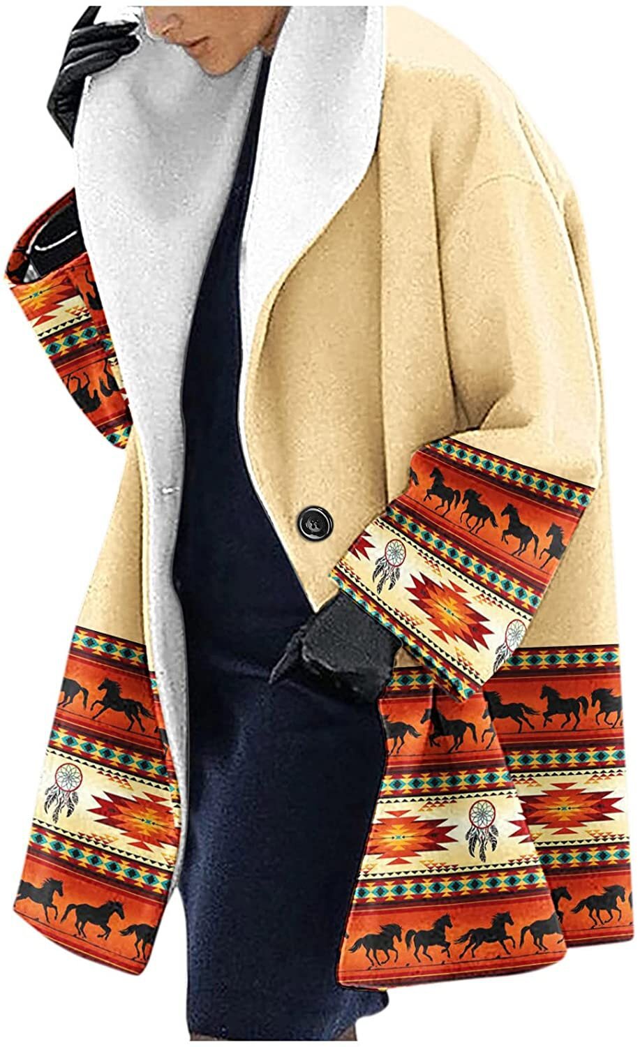 Mid-length Fall And Winter Lapels Loose Casual Hooded Coat - Image 16