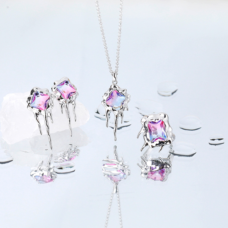 Women's Special-shaped Sterling Silver Lava Necklace Special-interest Design