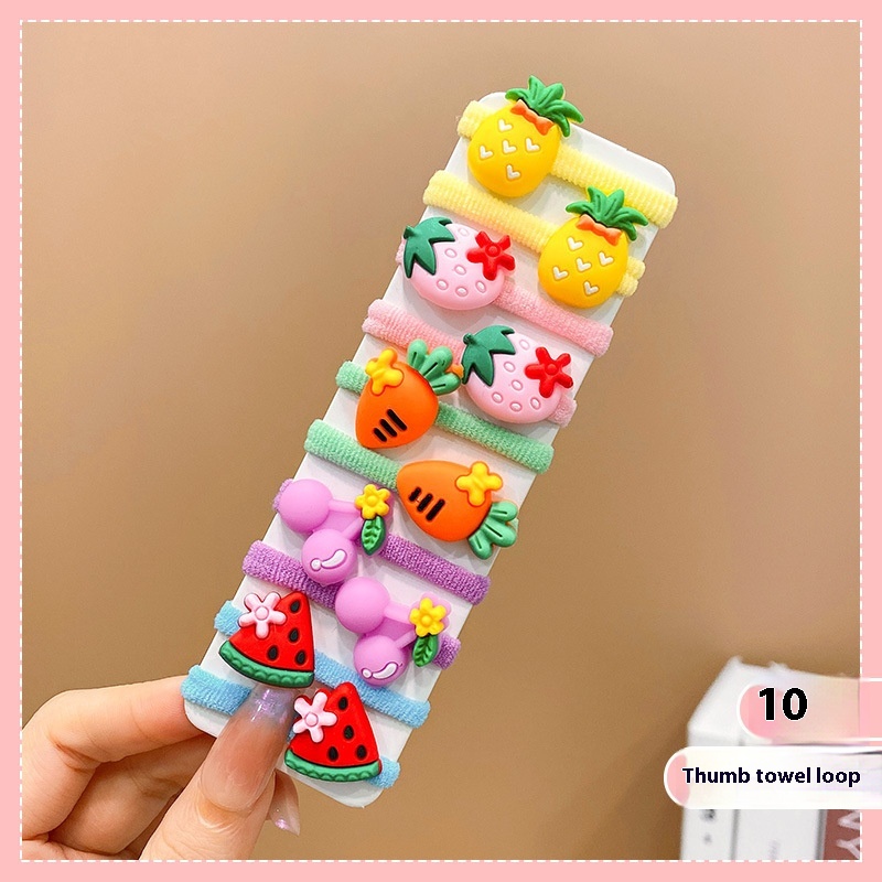 Rubber Band Female Hair-binding Children's Cartoon Hair Band Cute Baby Hair Friendly String Hair Rope Headdress - Image 4