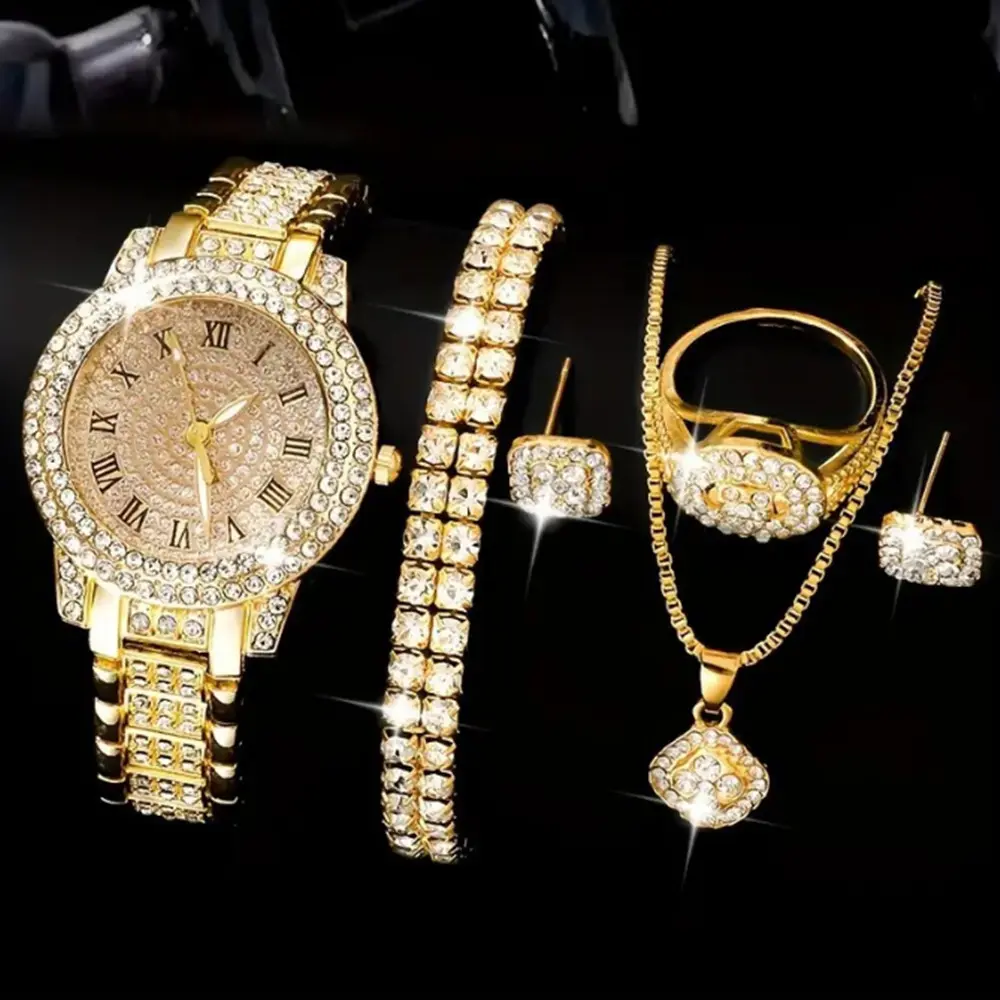 Ladies' High-end Watch With Diamond Studded Full