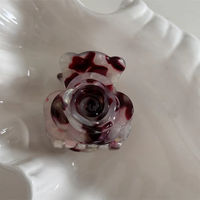Flower Acetate Hairpin Sweet Petals Simple Mixed Color Red - Shop at LoveMi