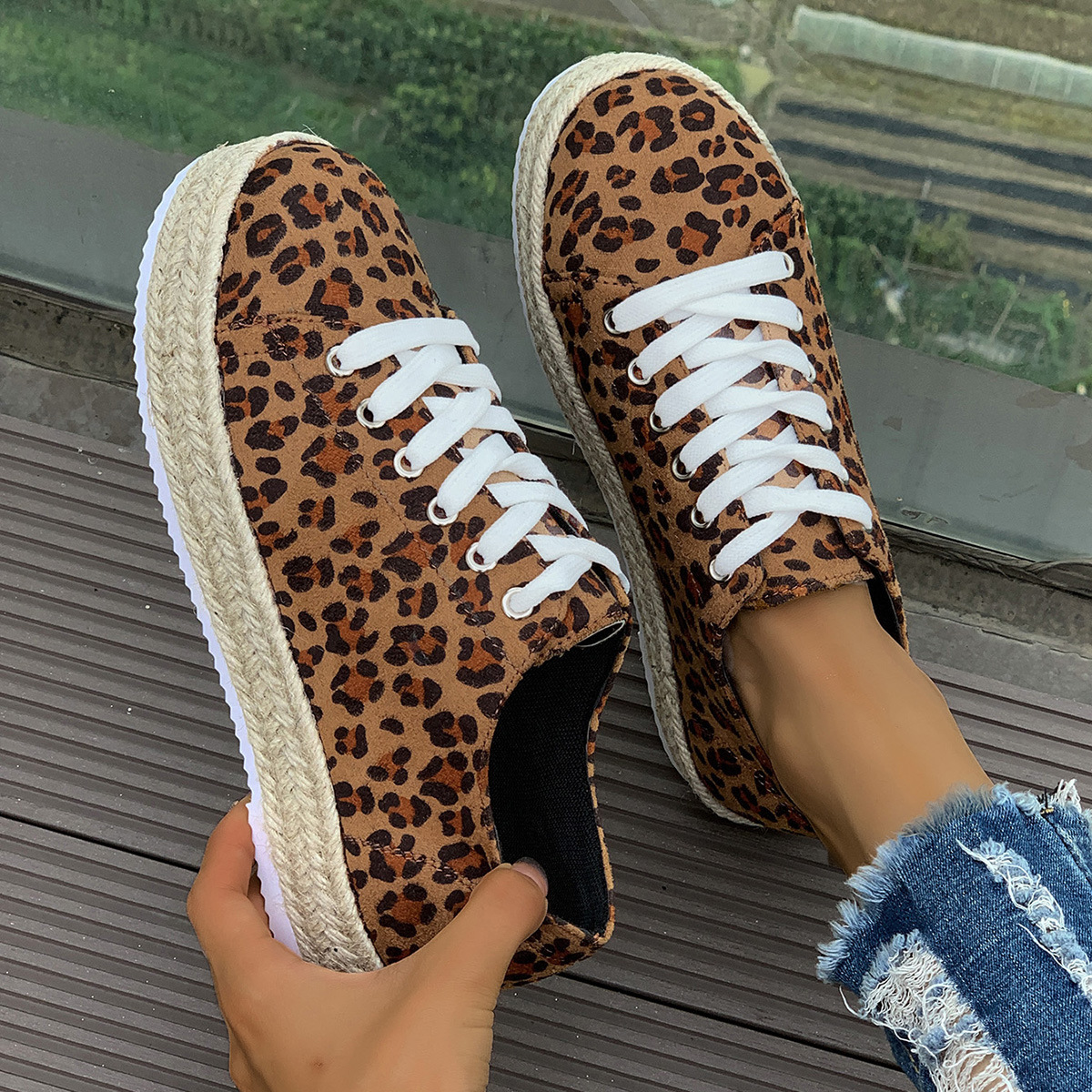 Leopard-print Casual Women's Shoes