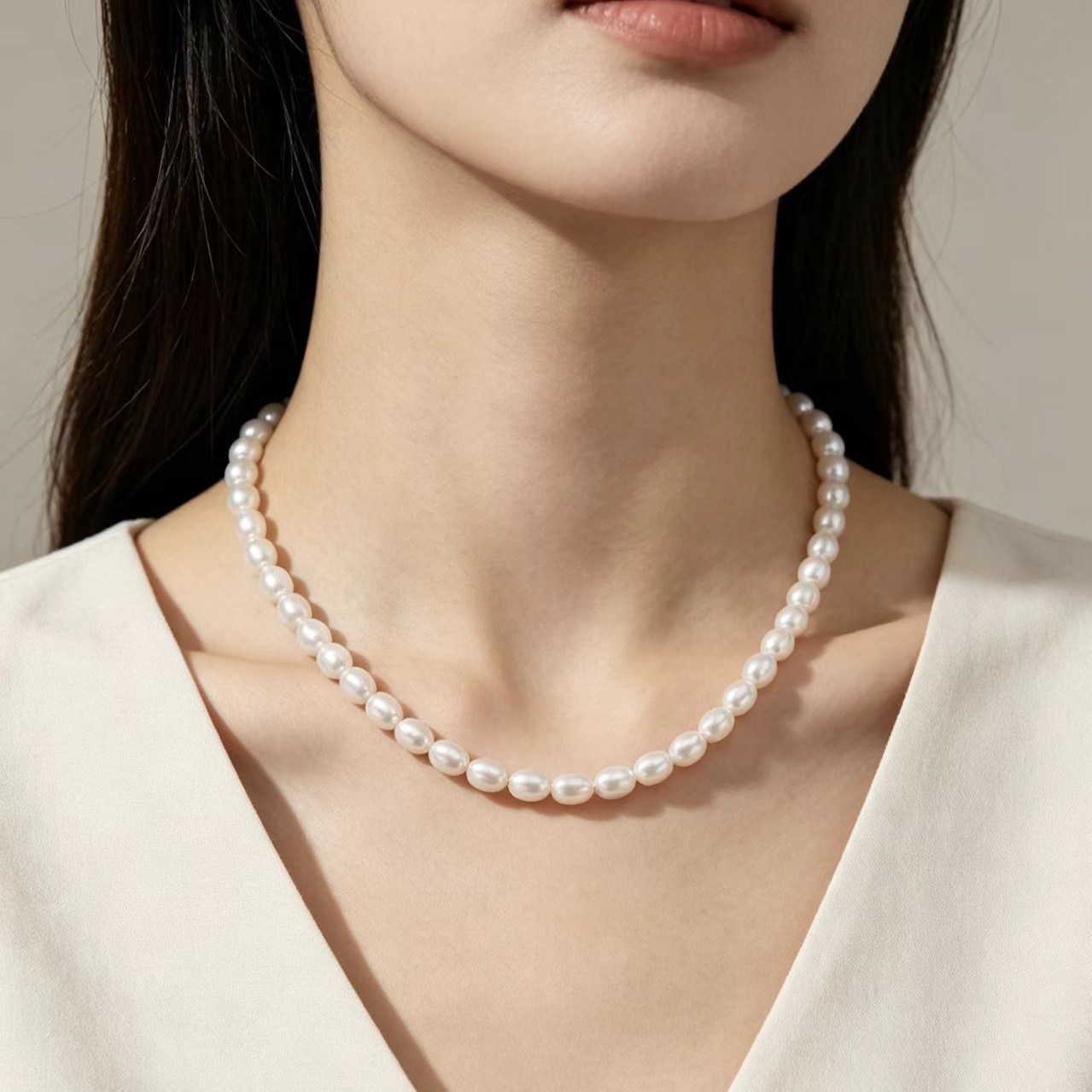 French Style Vintage Pearl Necklace For Women