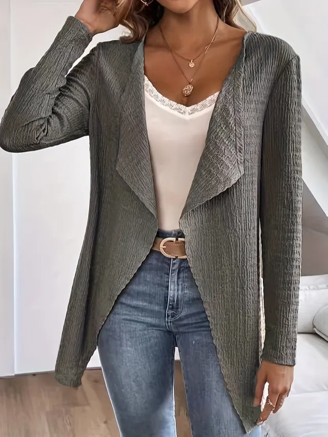 Casual Loose Clothes Knitted Jacket Gray - Shop at LoveMi