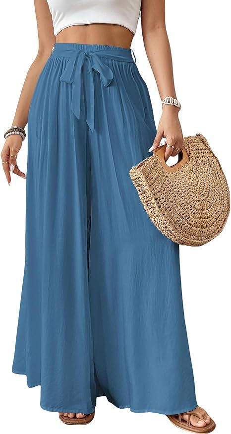Womens Flowing Floral Wide-Leg Pants — foto 3