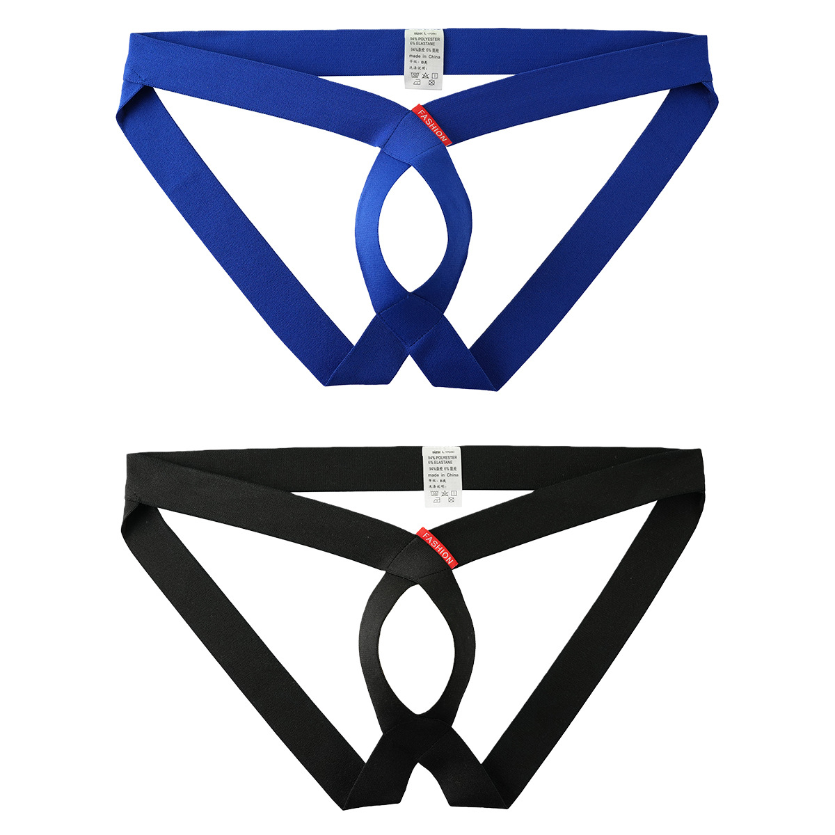 Mens Sexy Hollowed-out Personalized Briefs Stylish No-pull T-back Thongs For A Bold Modern Look