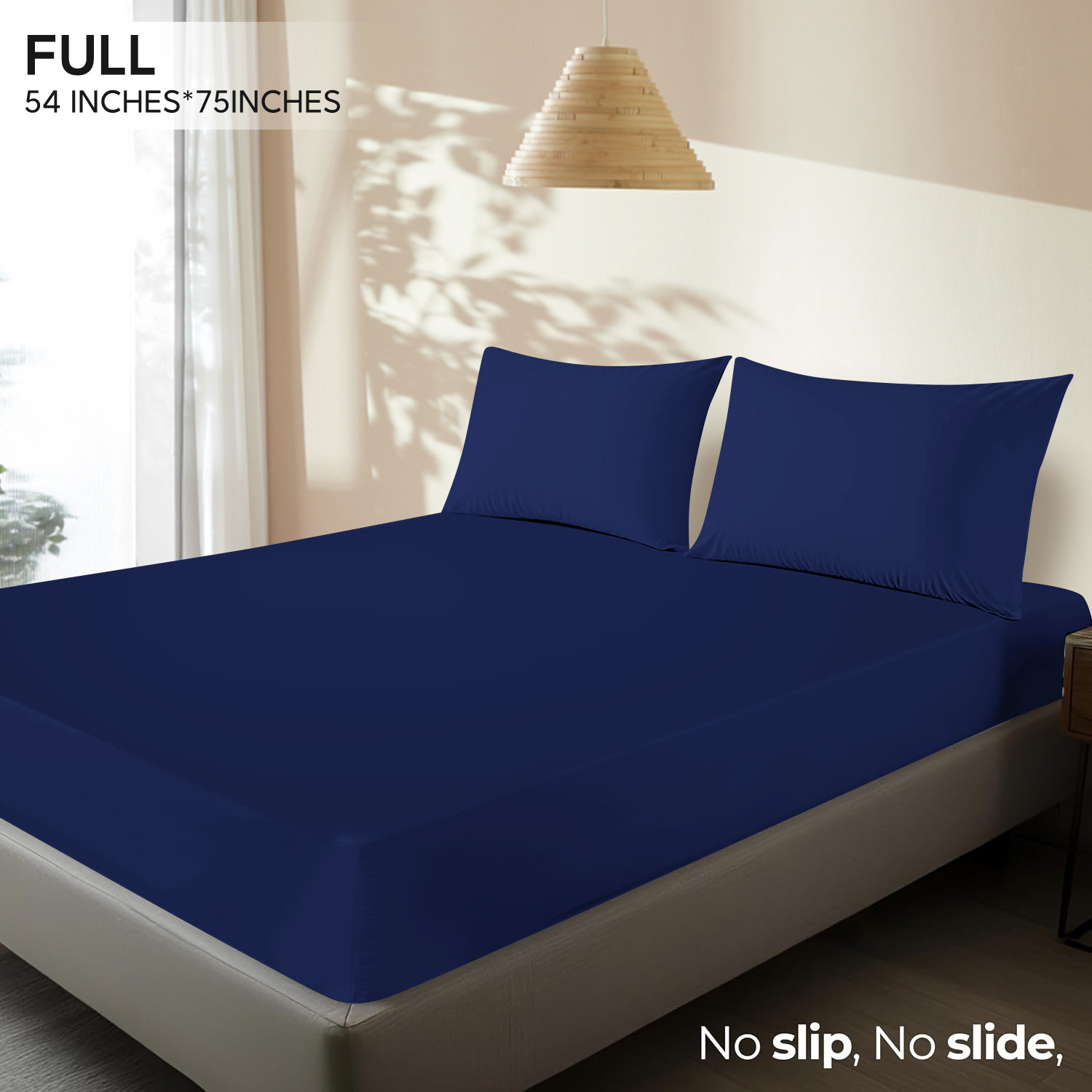 Household Solid-Color Non-Slip Fitted Bed Cover