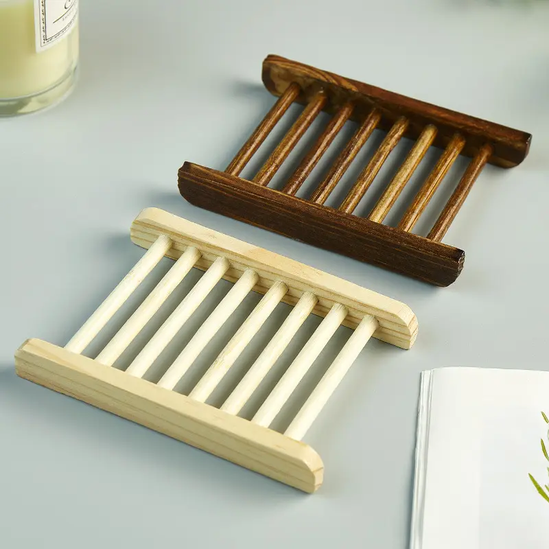 Fashion Household Hollow Wooden Soap Holder