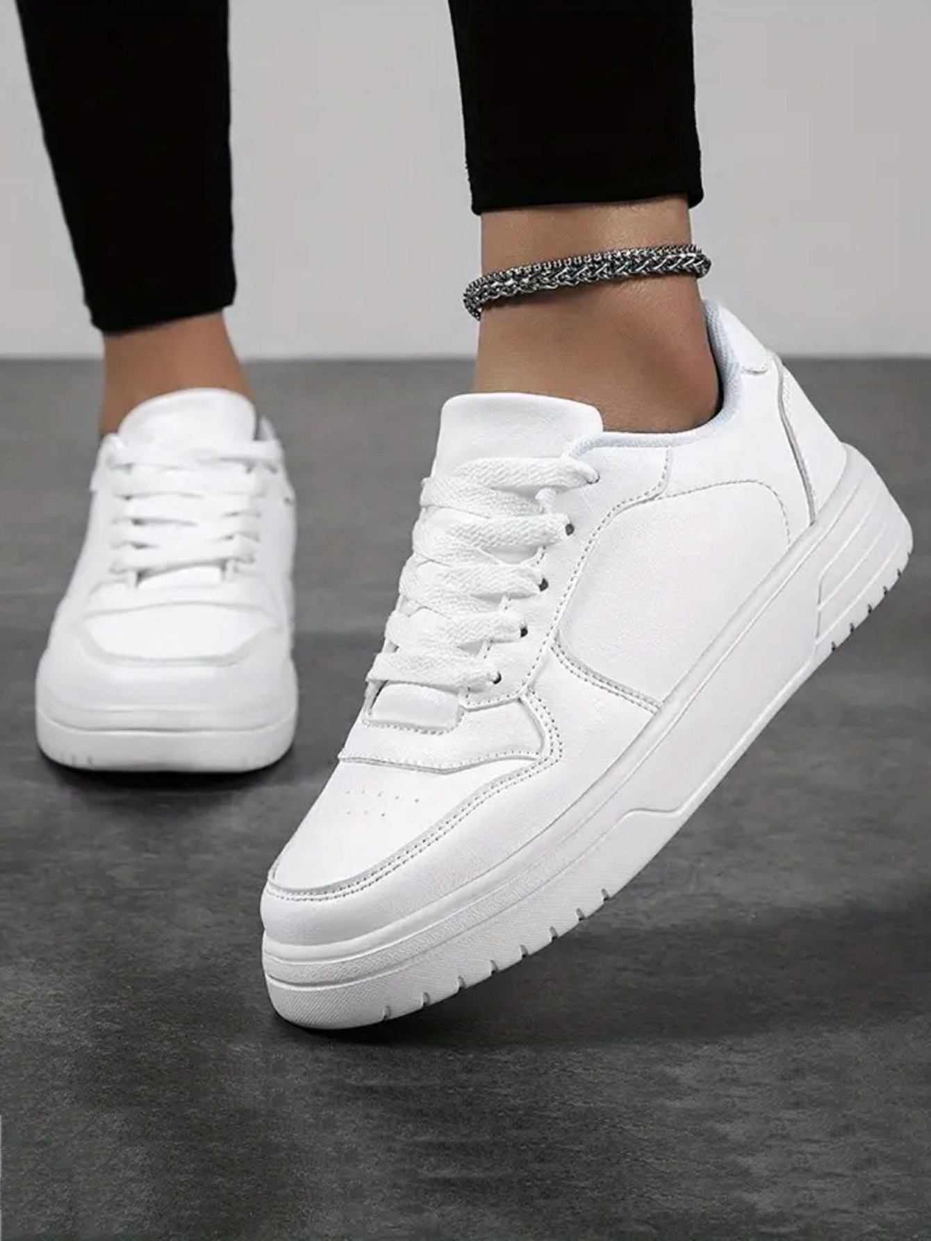 Beginner Mens Shoes Sneakers Mens Leather Upper Breathable Sports Casual Shoes