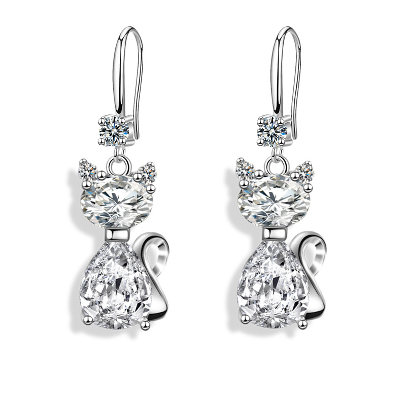 Womens Trendy Zircon Stud Earrings