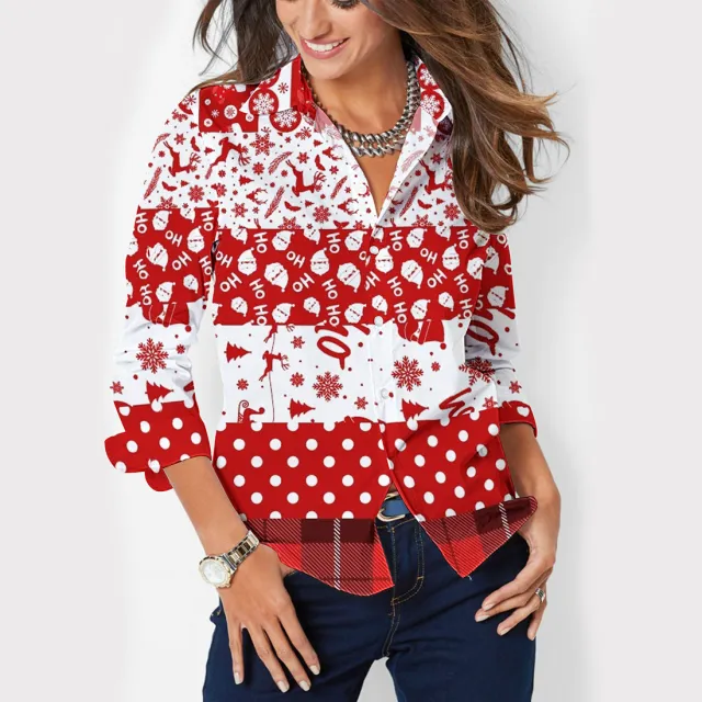 Women's Button Lapel Long Sleeve Shirt Ncsc0002 S - Shop at LoveMi