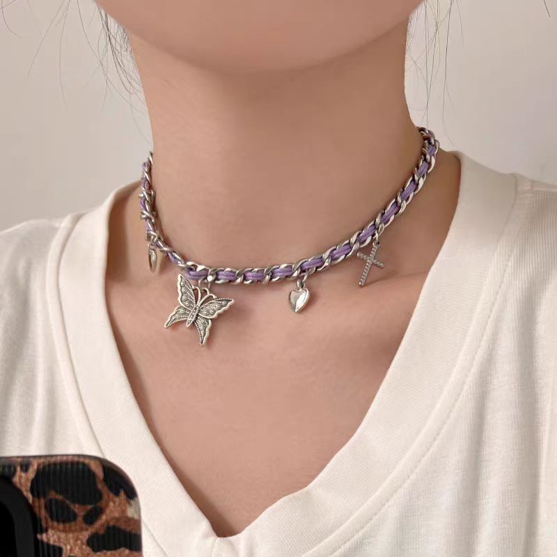 Womens Affordable Luxury Versatile High-end Collarbone Necklace