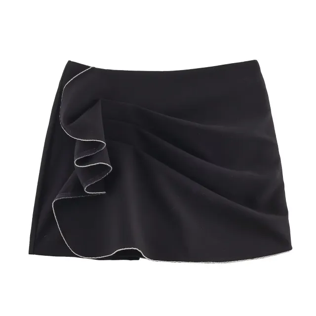 Fashionable And Sexy Pleated Mini Skirt Black - Shop at LoveMi