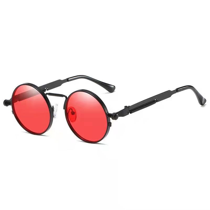 Title 6, Round Spring Mirror Leg Metal Sunglasses