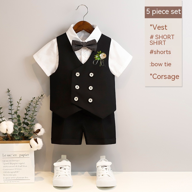 Boys Spring And Summer Short Sleeve Vest Suit - Image 14