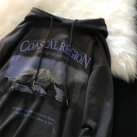 Fashion Drop shoulder Hooded Sweater For Women Black - Shop at LoveMi