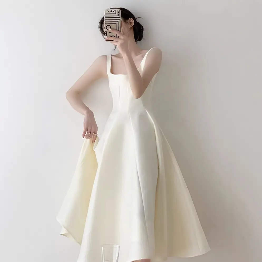 French Style Sleeveless Camisole Dress - Women's