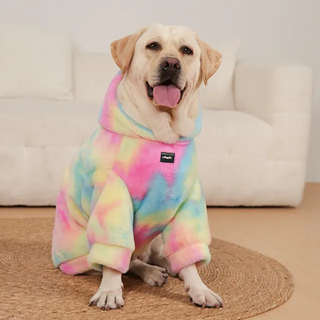 Tie dyed Rabbit Fur Rainbow Color Dog Pattern Sweater Tie Dye - Shop at LoveMi