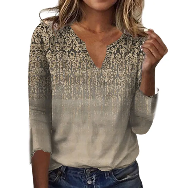 Summer Women's Fashion Gradient Printing Loose T shit G107Z249 - Shop at LoveMi
